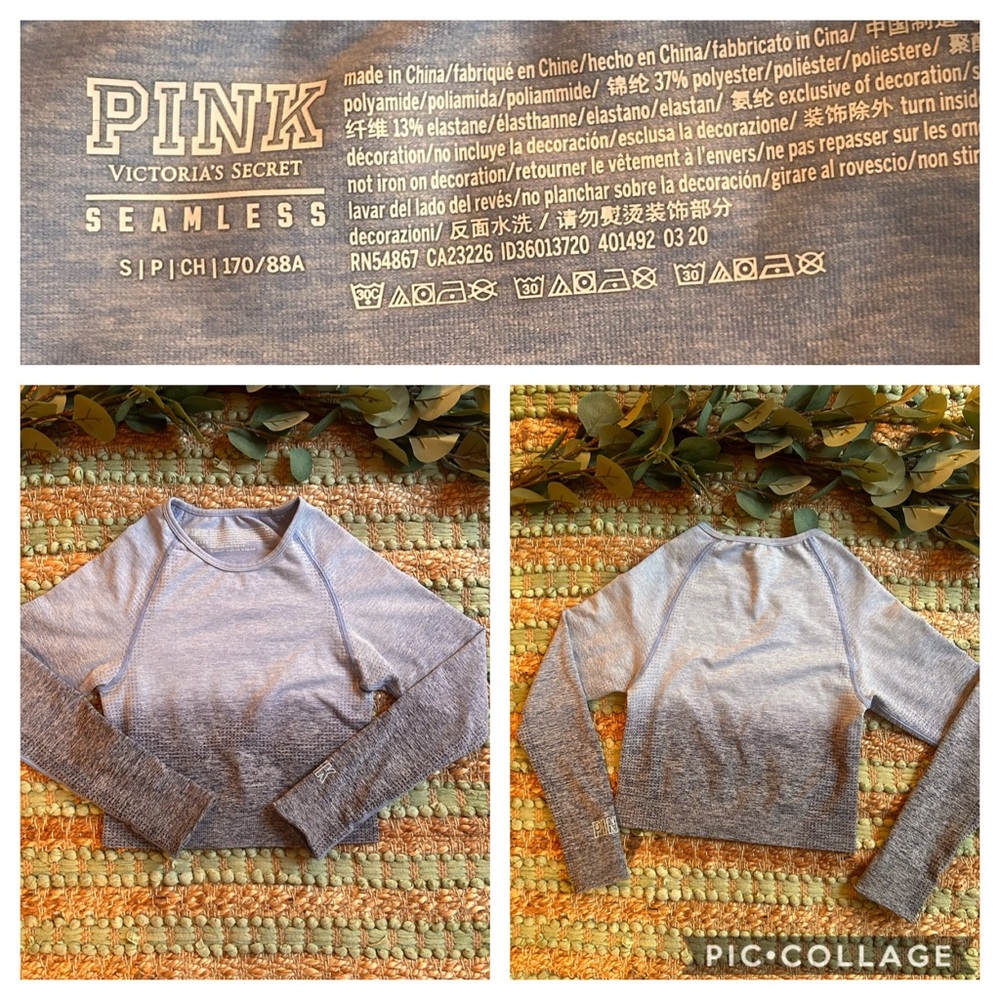 Victoria Secret Pink Fitted Cropped Active Wear Top